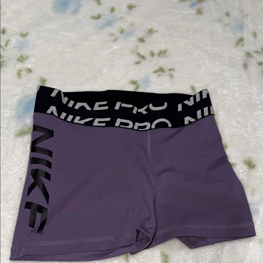 Nike Women's Athletic Shorts in Purple and Black